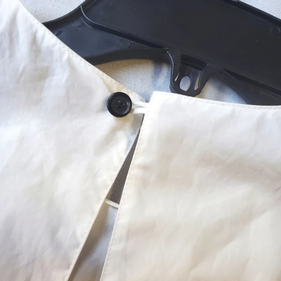 NWT$1,280 Khaite Westin Pintucked Seamed Cotton Poplin Top Sz 10 M - Picture 12 of 16